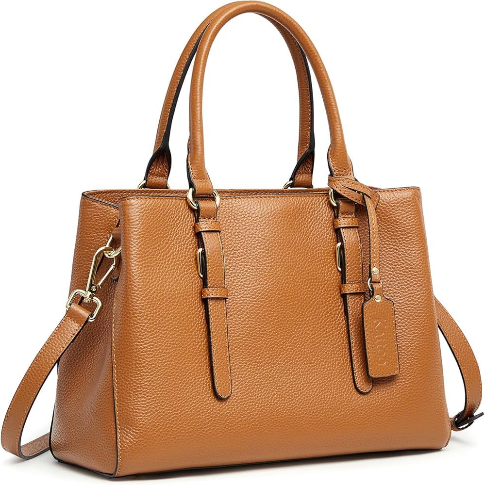 Kattee Genuine Leather Purses and Handbags for Women, Soft Top Handle Crossbody Satchel Tote Shou... | Amazon (US)