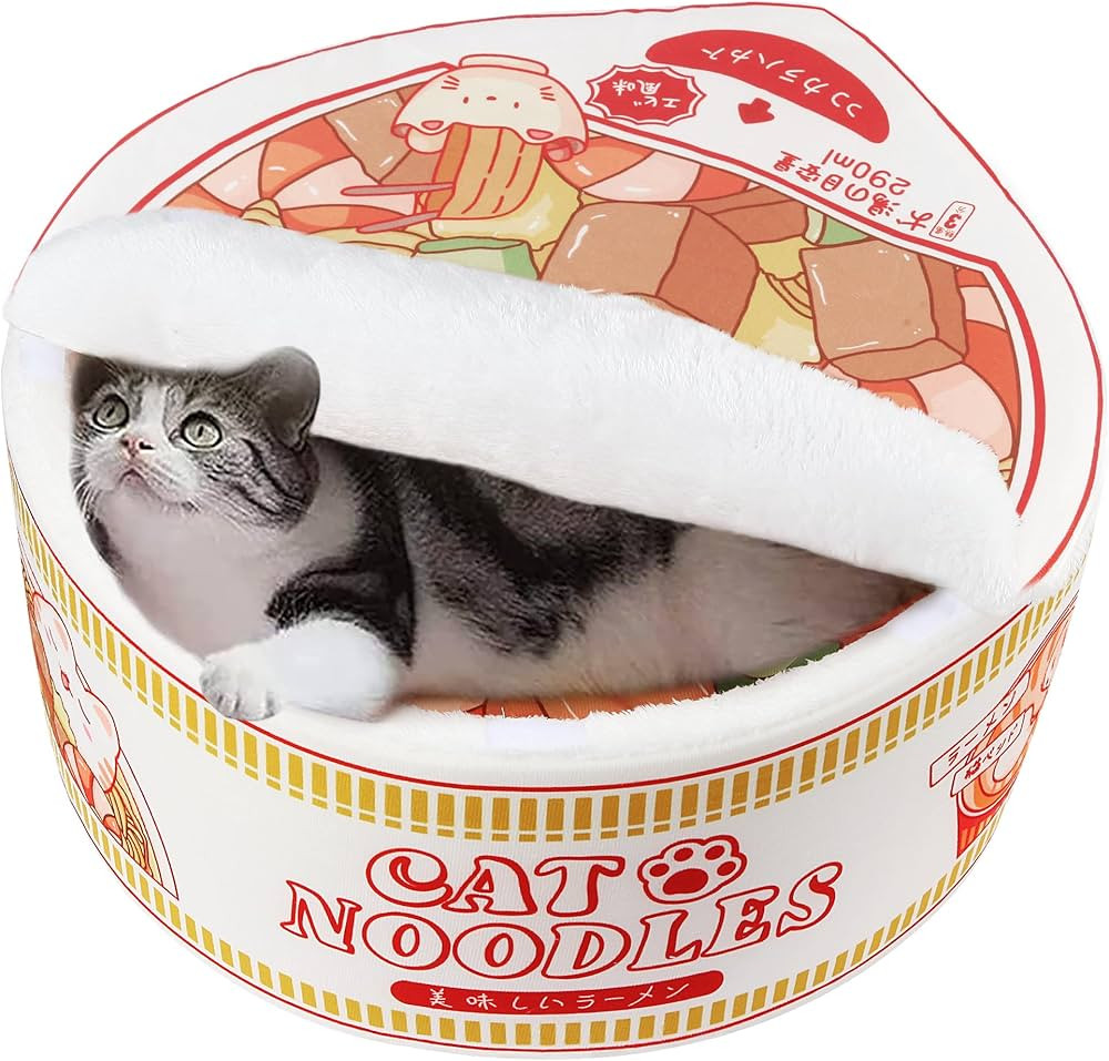 寵幸 Ramen Noodle Dog & Cat Bed,Keep Warm and Super Soft Creative Pet Nest for Indoor Cats,Remo... | Amazon (US)
