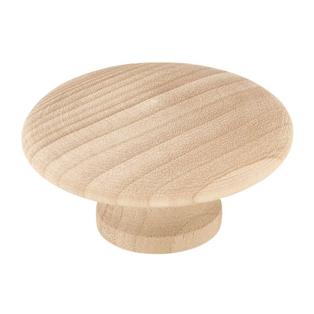 Liberty Classic 1-13/16 in. (46 mm) Unfinished Birch Wood Round Cabinet Knob-P10515C-BIR-C5 - The... | The Home Depot