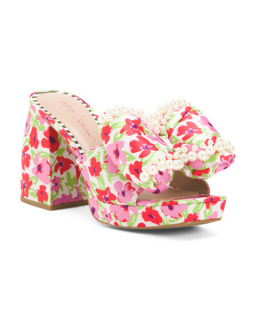 Maccie Floral Bow Heeled Sandals | TJ Maxx