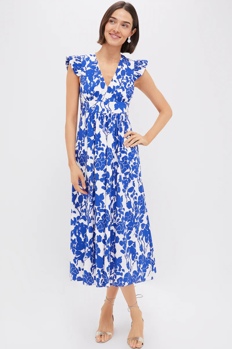 Blue Floral Ruffle Sleeve Robinson Dress | Tuckernuck (US)