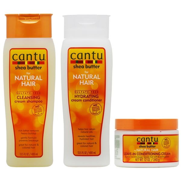 Cantu Cleansing Cream Shampoo & Hydrating Conditioner + Leave-in Conditioning Cream | Bed Bath & Beyond