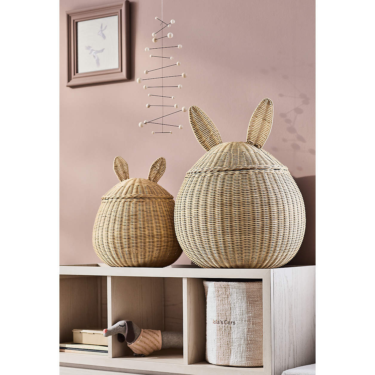 Large Wicker Bunny Floor Storage Basket + Reviews | Crate & Kids | Crate & Barrel