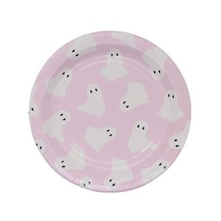 Halloween Pink & White Ghost Paper Plates by Celebrate It™ | Michaels | Michaels Stores