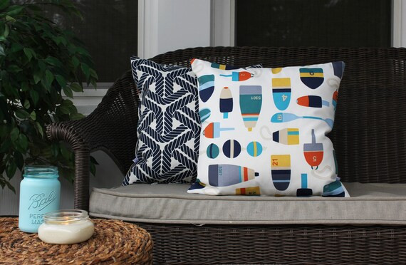 Bouy and Knot Nautical Outdoor Pillow Harbor Decor Nautical | Etsy | Etsy (US)