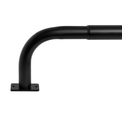 Meriville 1-Inch Diameter Wraparound Blackout Curtain Rod, 84-Inch to 120-Inch, Black Finish | Amazon (CA)