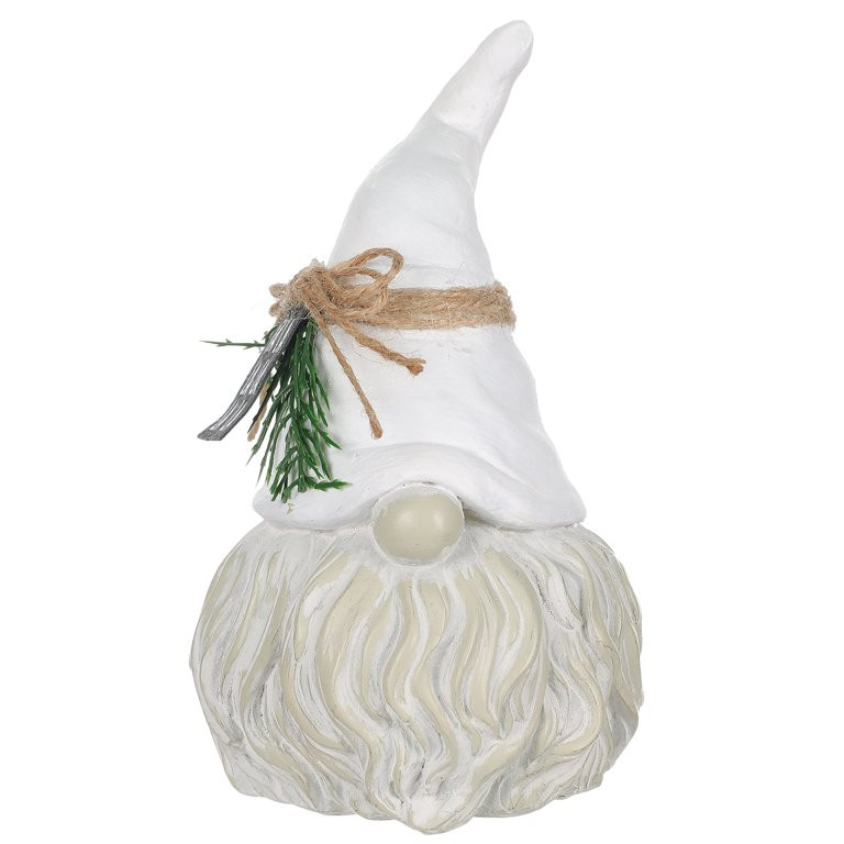 Holiday Time White Resin Gnome Tabletop Decor, 6" - Walmart.com | Walmart (US)
