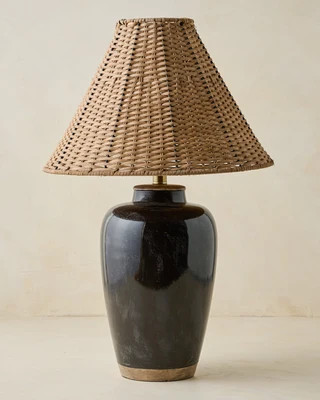 Amalia Table Lamp with Woven Shade | Magnolia