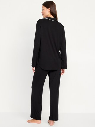 Knit Jersey Pajama Pant Set | Old Navy (US)