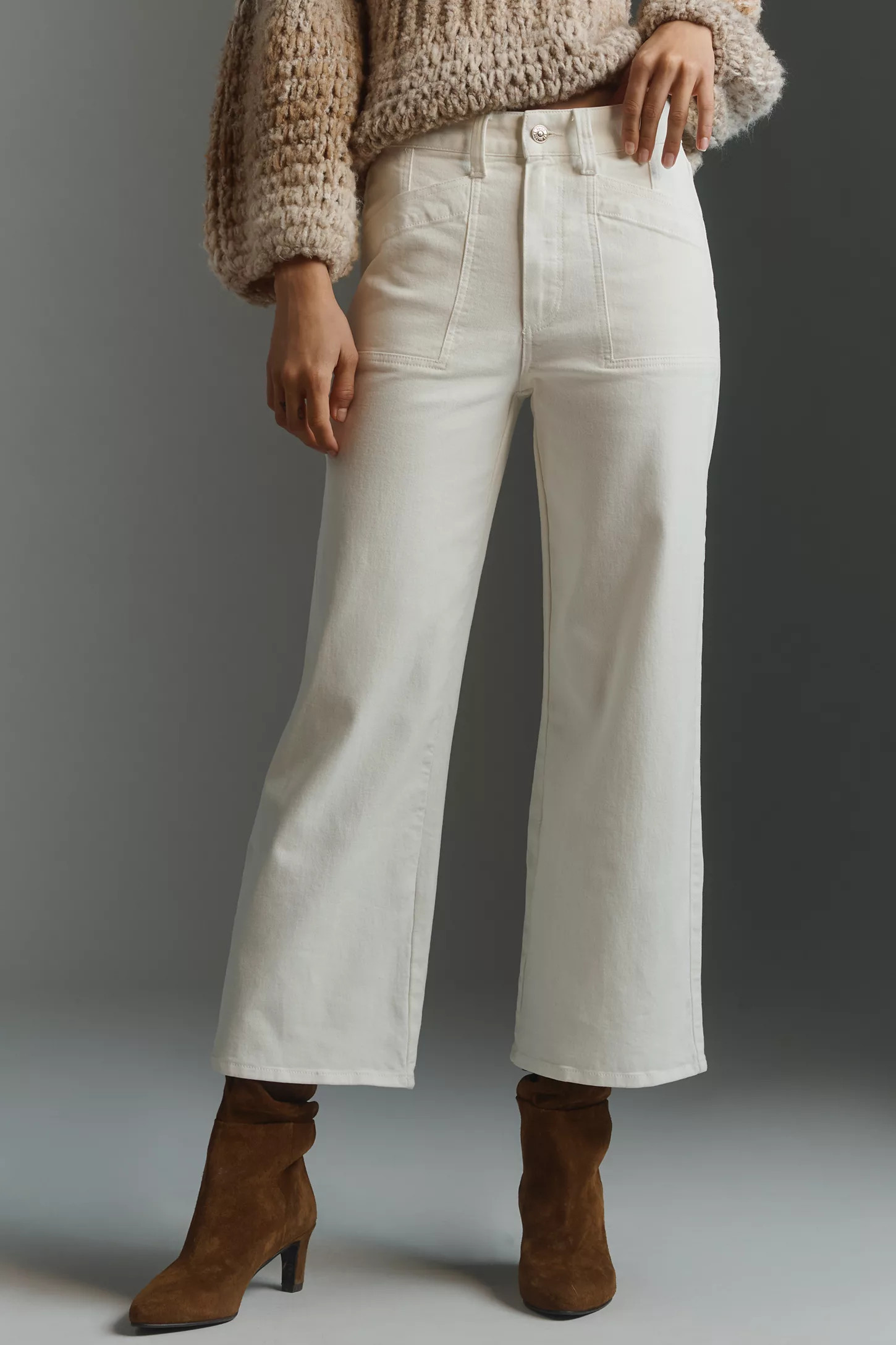 PAIGE Anessa Quincy High-Rise Crop Wide-Leg Jeans | Anthropologie (US)