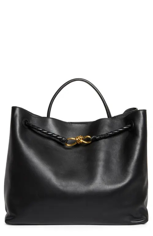 Bottega Veneta Large Andiamo Leather Tote in 1019 Black-M Brass at Nordstrom | Nordstrom