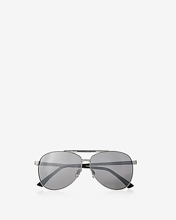 Enameled Bridge Mirror Aviator Sunglasses | Express