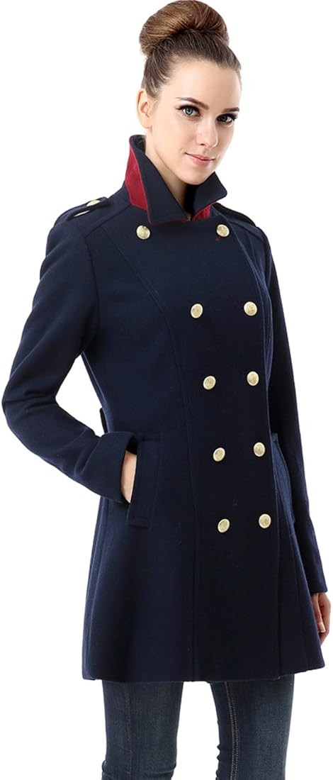 BGSD Abrigo militar de lana Victoria para mujer (talla regular y grande y pequeña), Oro | Amazon (US)