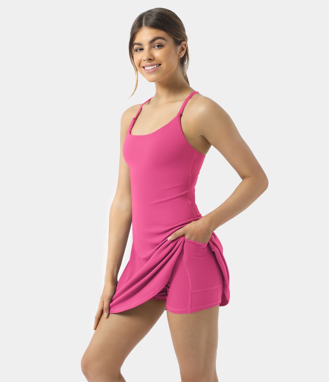 Women’s Softlyzero™ Plush Backless Active Dress - Halara | HALARA