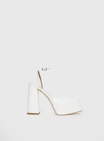 Alto Platform Heels Matte White | Princess Polly US