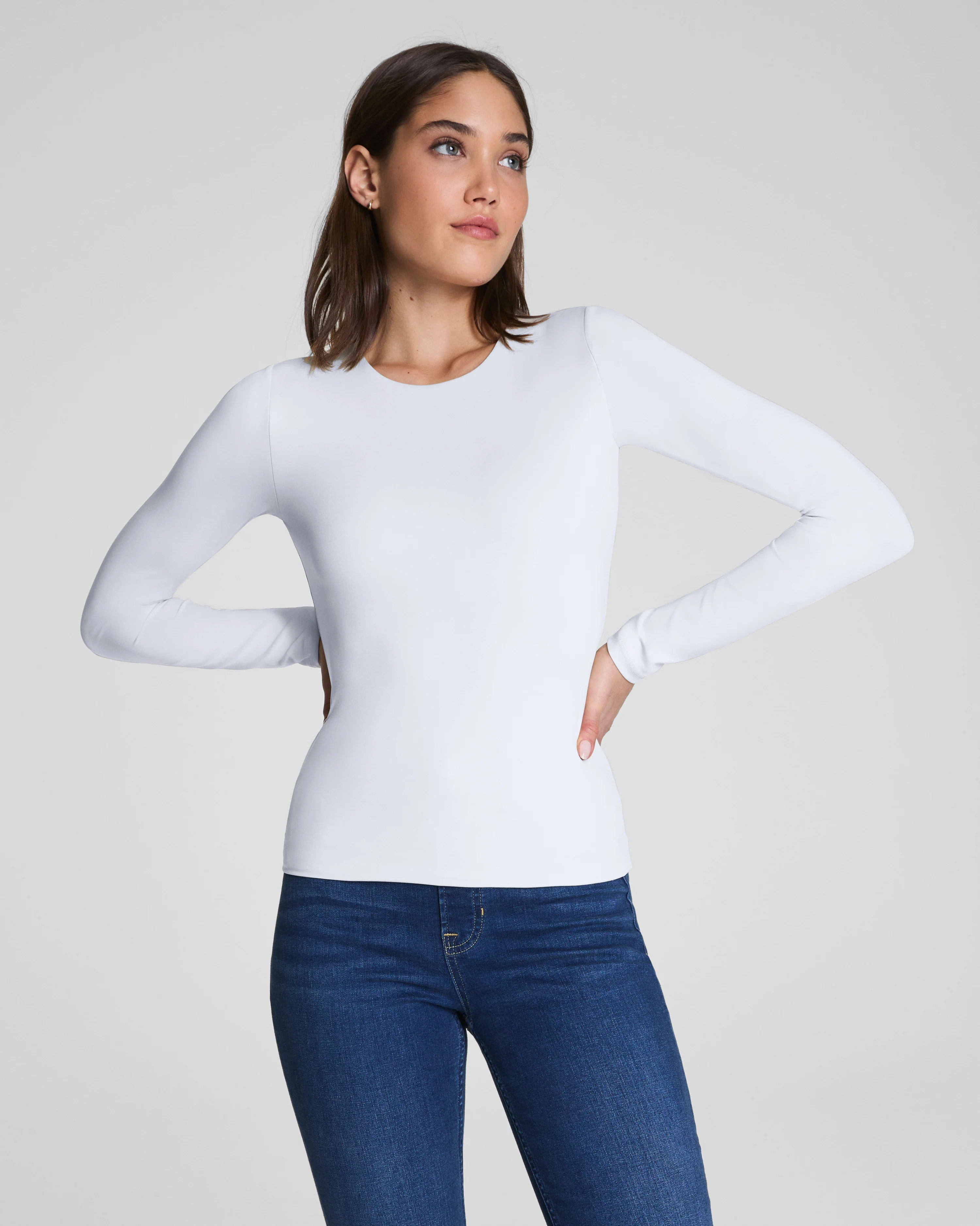 SPANXsmooth™ Jersey Crewneck Long Sleeve Top | Spanx
