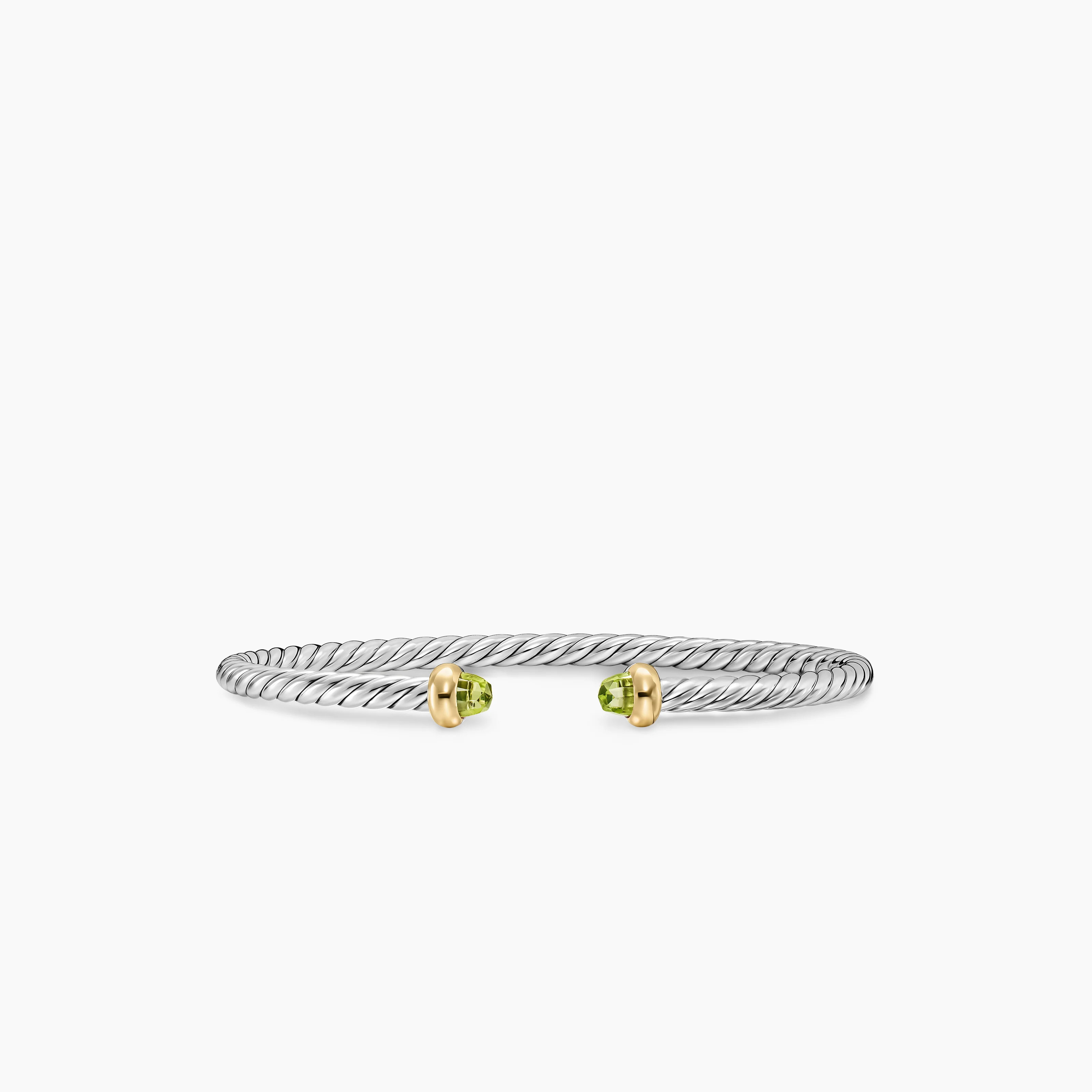 Sterling Silver with 14K Yellow Gold and Peridot, 2.6mm | David Yurman