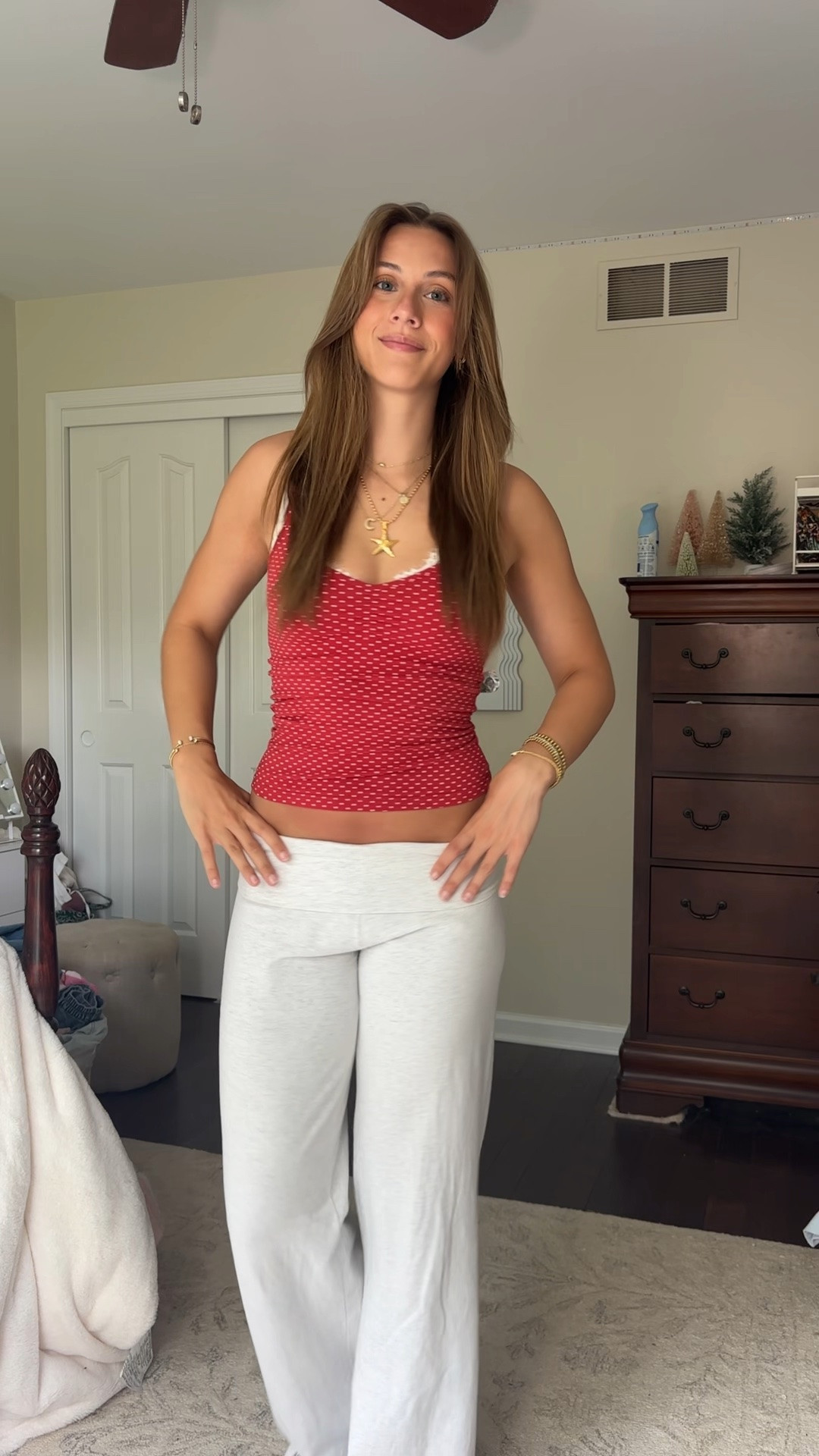 Polka dot tank top outfit!
#summeroutfits

#LTKootd #LTKSeasonal #LTKSaleAlert