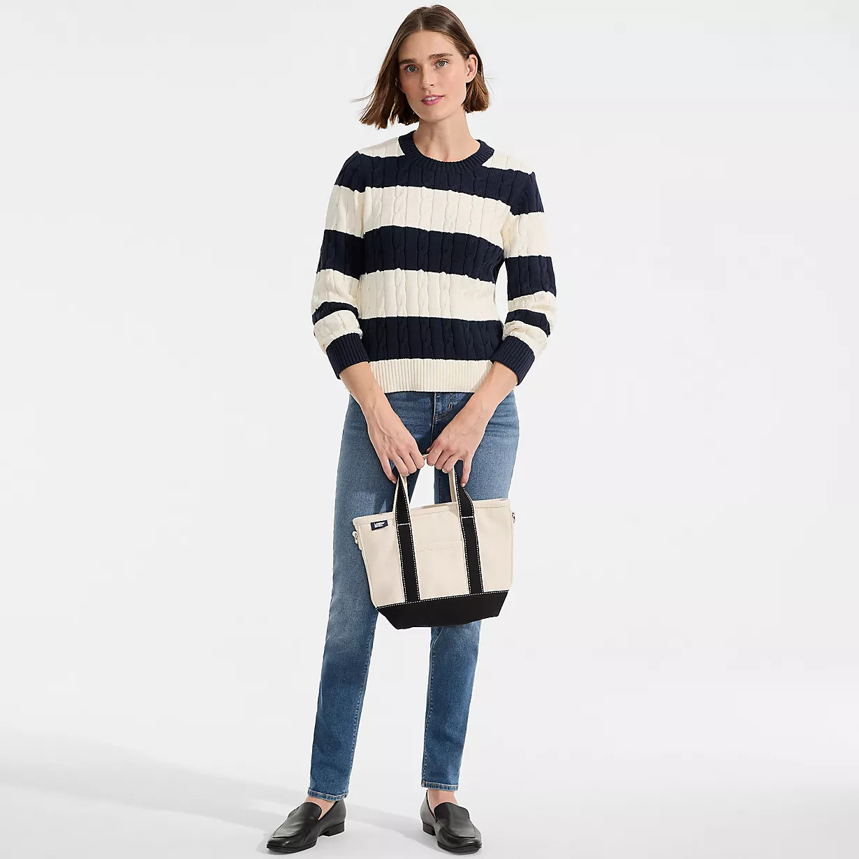 Women's Drifter Classic Cable Crew Neck Sweater | Lands' End (US)