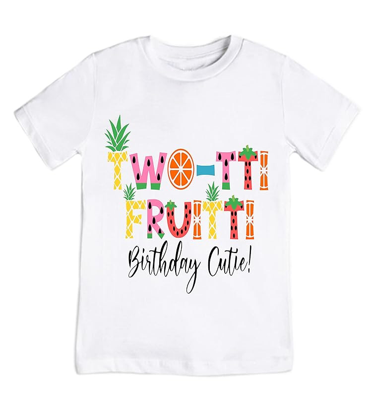 Two-tti fruity shirt 2nd birthday shirt Sweet birthday party Fruits shirt Two fruity birthday Fru... | Amazon (US)