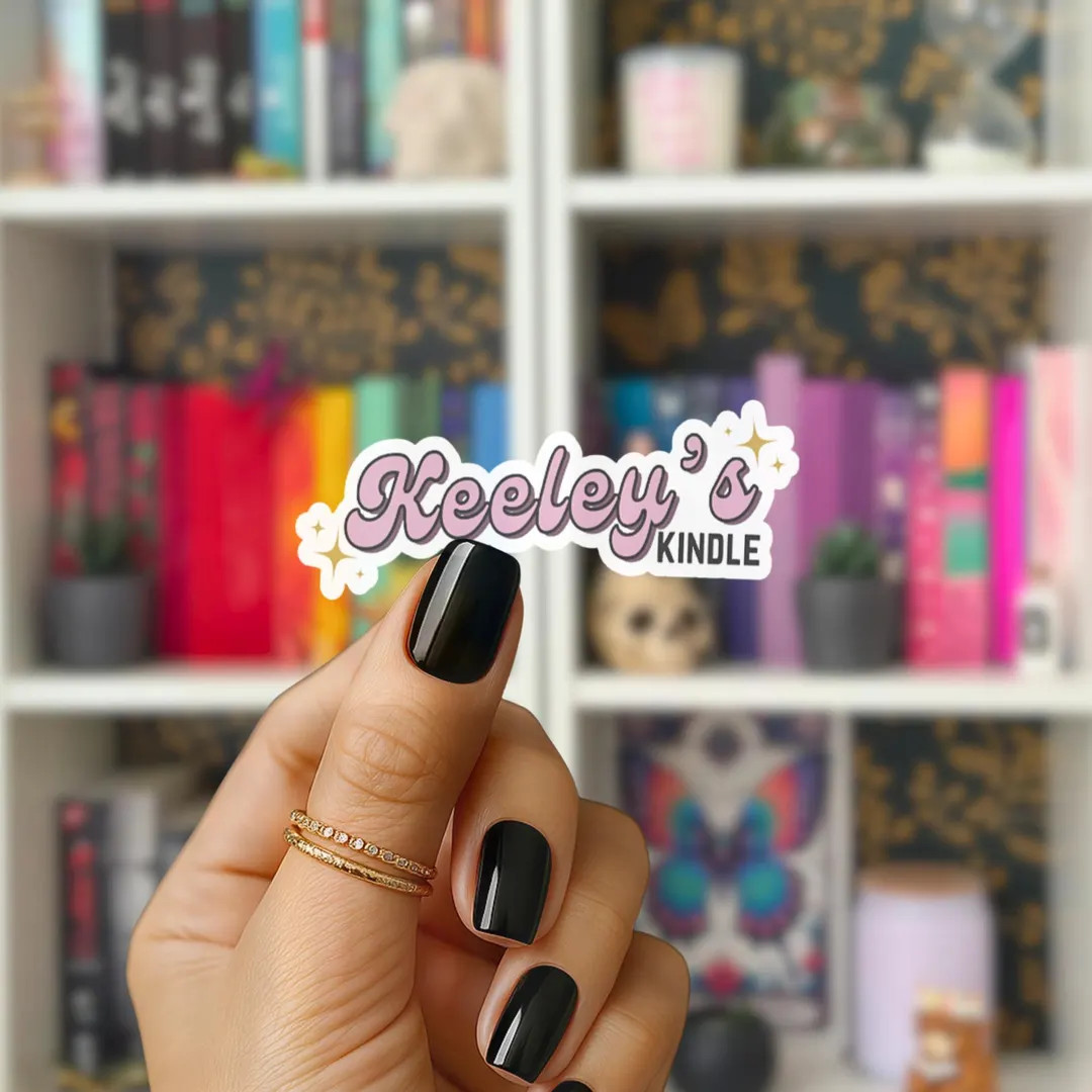 Personalized Kindle Name Sticker: Retro Bookish Vinyl Decal | Etsy (US)