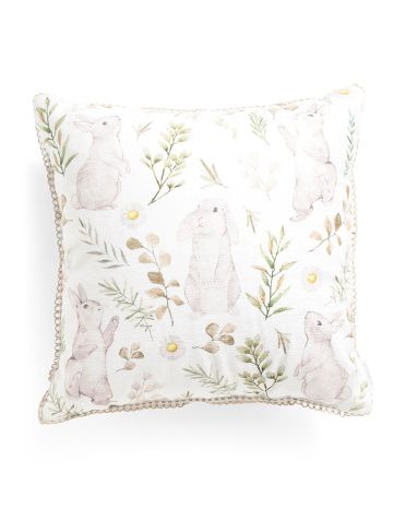 20x20 Rabbit Print Pillow | TJ Maxx
