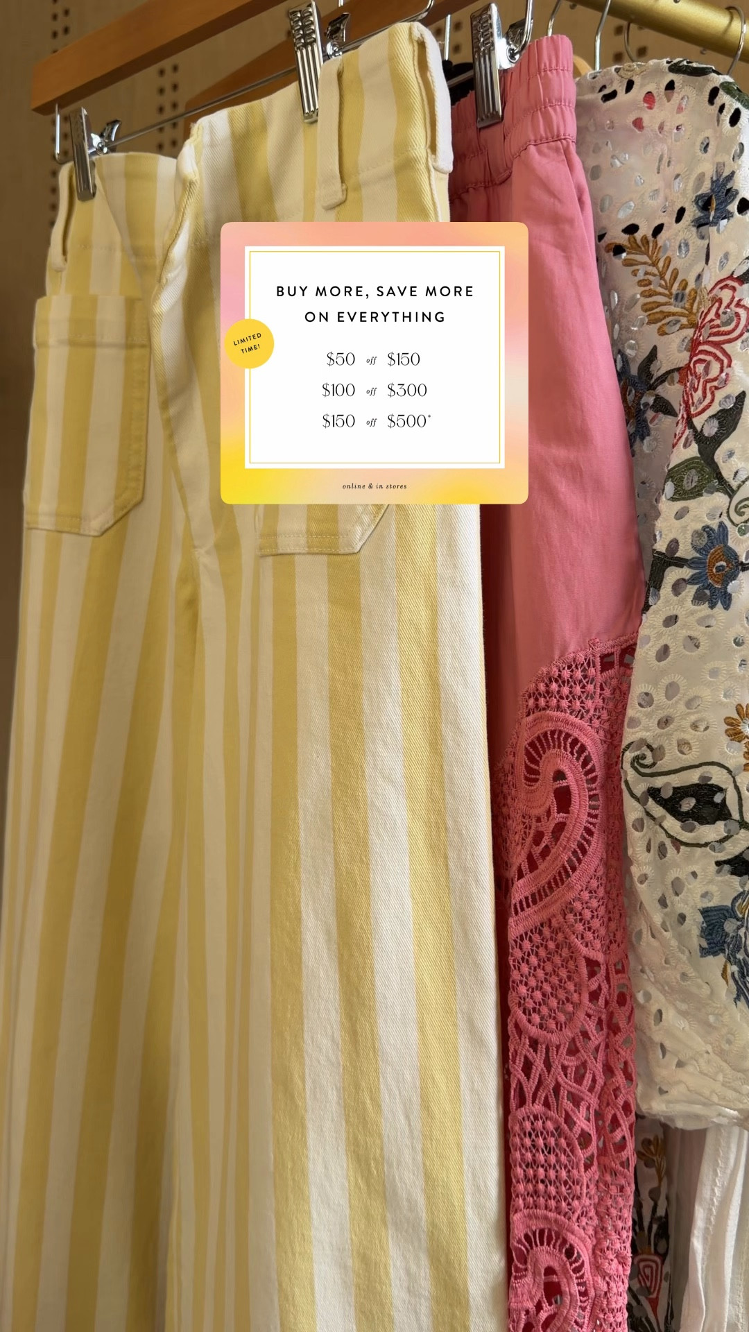 Anthropologie is having an insane Buy More, Save More sale right now— for a limited time only!! (No end date listed). Save $50 off $150+, $100 off $300+, and $150 off $500+. 

I feel like it’s really easy to spend $150 there (since most dresses alone cost that) and you’ll get $50 off sutomatically in your cart! Sharing some of my favorite styles, including some new things I recently bought as well!  Great time to shop for vacation outfits, swimsuits, summer events, etc! 

#LTKSaleAlert #LTKootd #LTKTravel