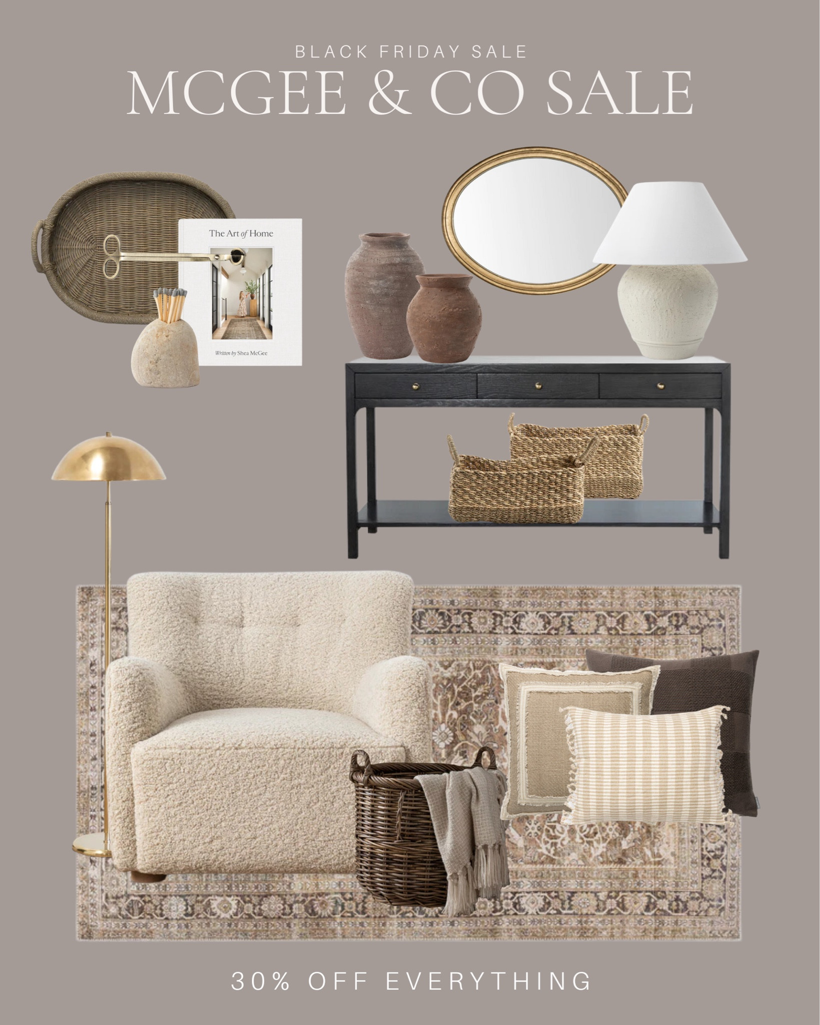 McGee and Co sale / McGee and Co furniture / organic modern decor / Neutral Home Decor / Neutral Decorative Accents / Neutral Area Rugs / Neutral Vases / Neutral Seasonal Decor /  

#LTKSeasonal #LTKsalealert #LTKhome