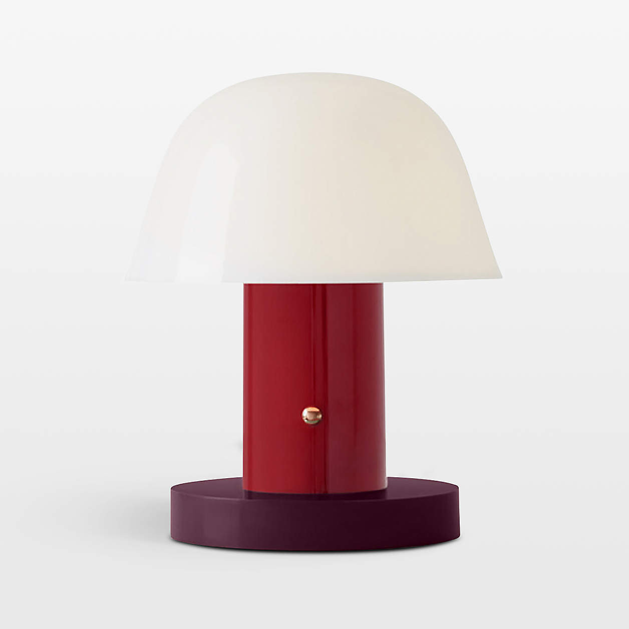 Setago Portable LED Table Lamp Maroon 8.8" | Crate & Barrel | Crate & Barrel
