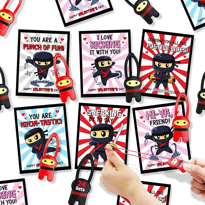 Sticky Man Valentines Day Cards Gifts for Boys Girls Classroom Exchange, 24 Packs Valentines Day ... | Amazon (US)