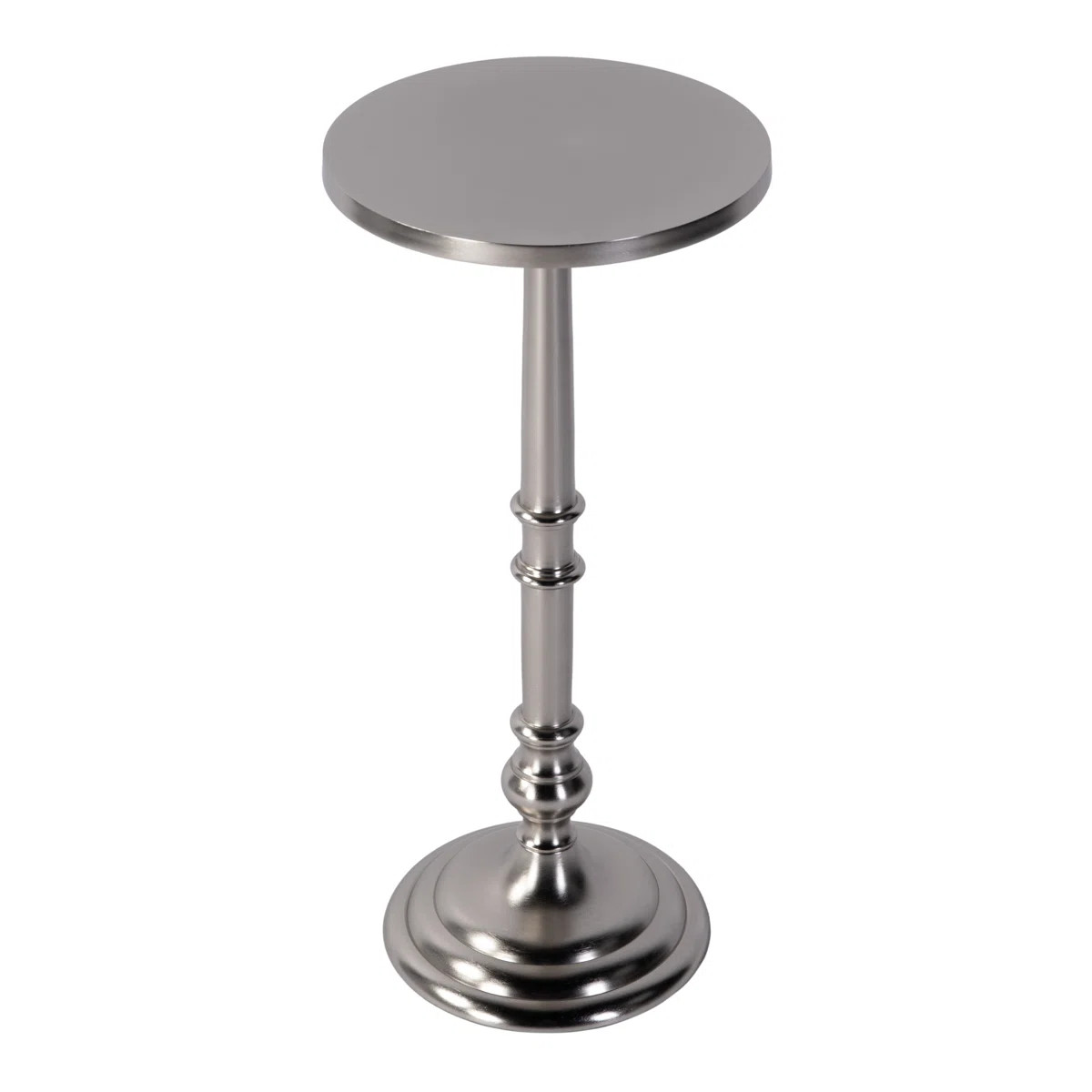Garland 10 in W Round All Metal Pedestal Base End Table | Wayfair North America