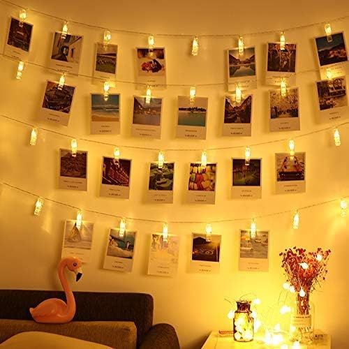 Magnoloran Photo String Lights LED Photo Clips Fairy Twinkle Lights, Wedding Party Christmas Home... | Amazon (US)