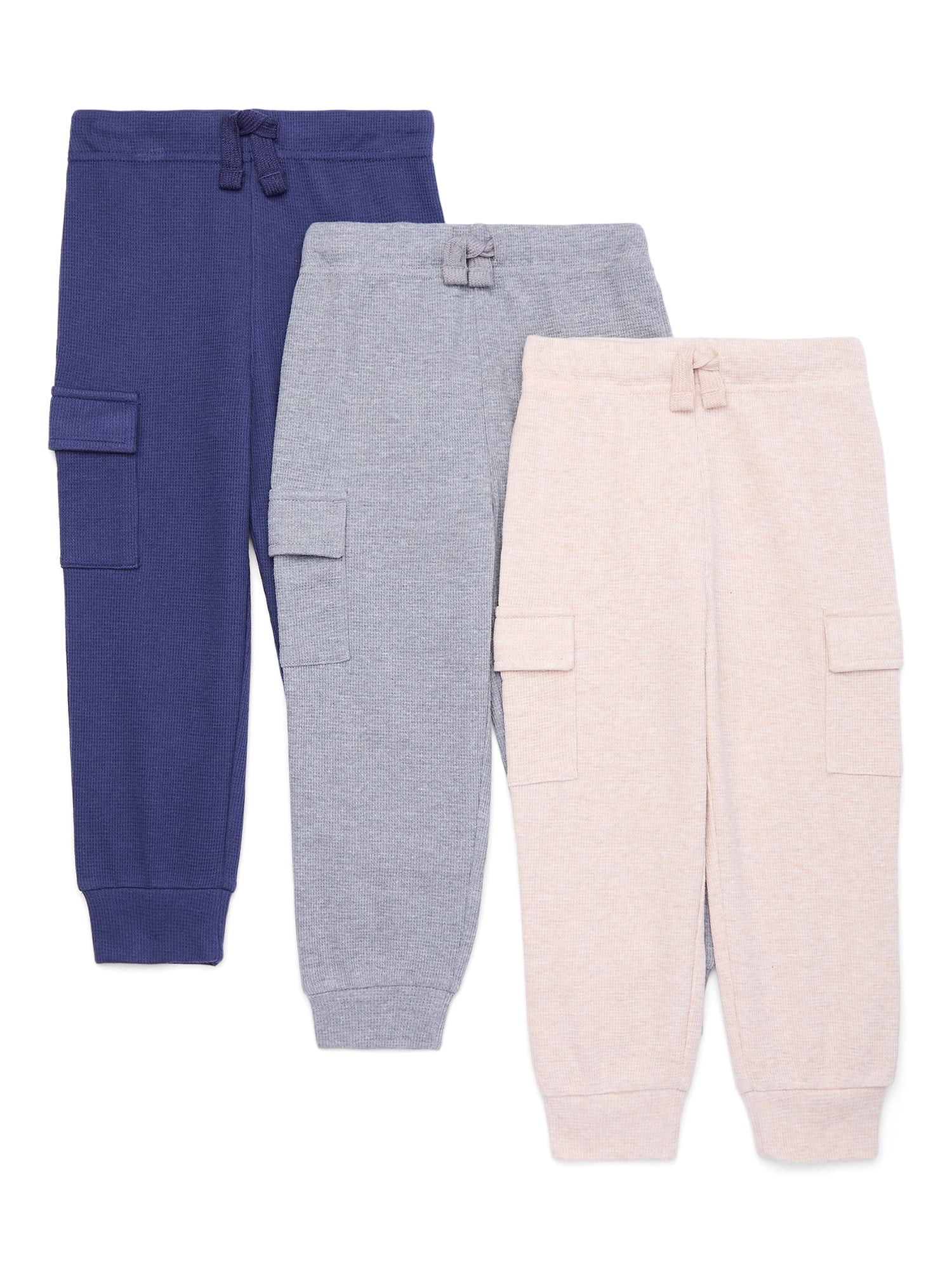 Garanimals Toddler Boy Thermal Cargo Joggers Multipack, 3-Pack, Sizes 18M-5T | Walmart (US)