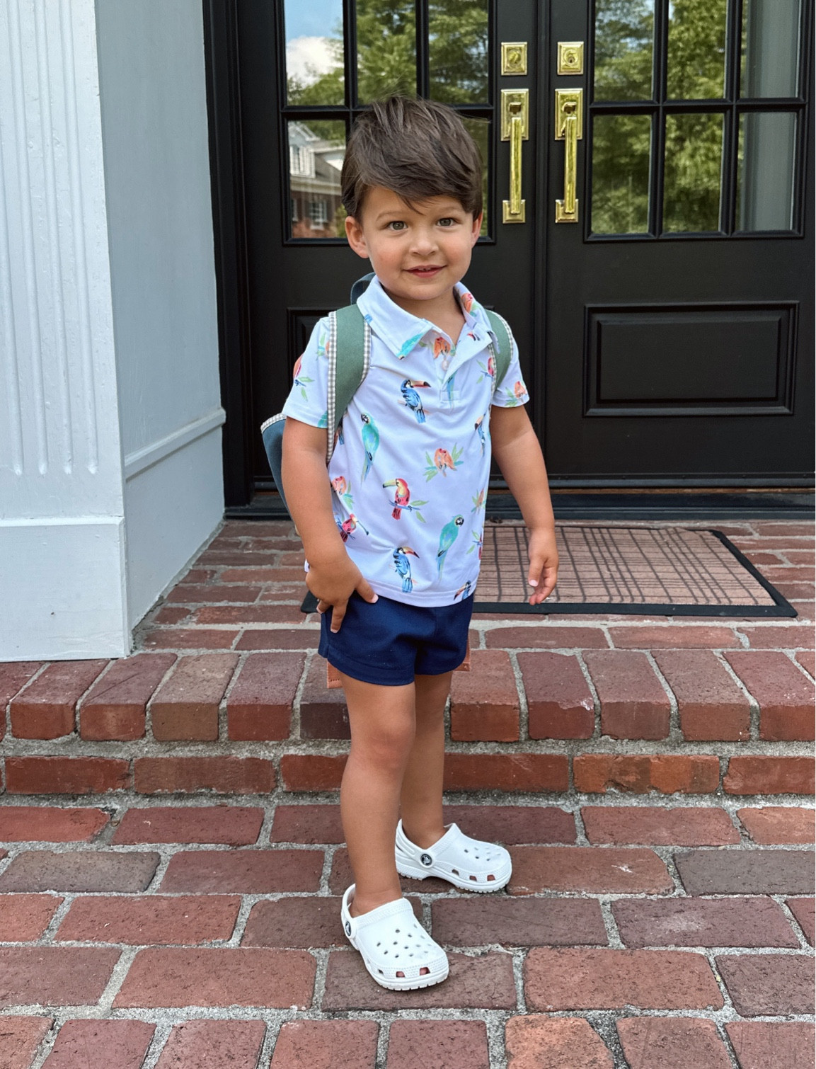 Back to school with Jackson!! Toddler polo, toddler crocs, toddler outfit 

#LTKFamily #LTKBaby #LTKKids