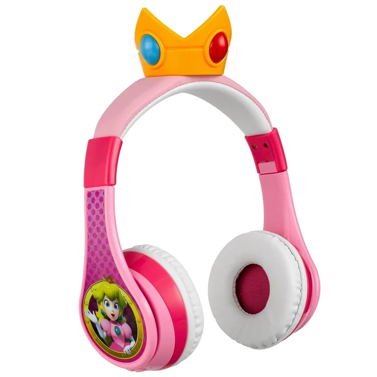 Princess Peach Bluetooth Headphones for Kids, Wireless Headphones for School, Home or Travel | Walmart (US)