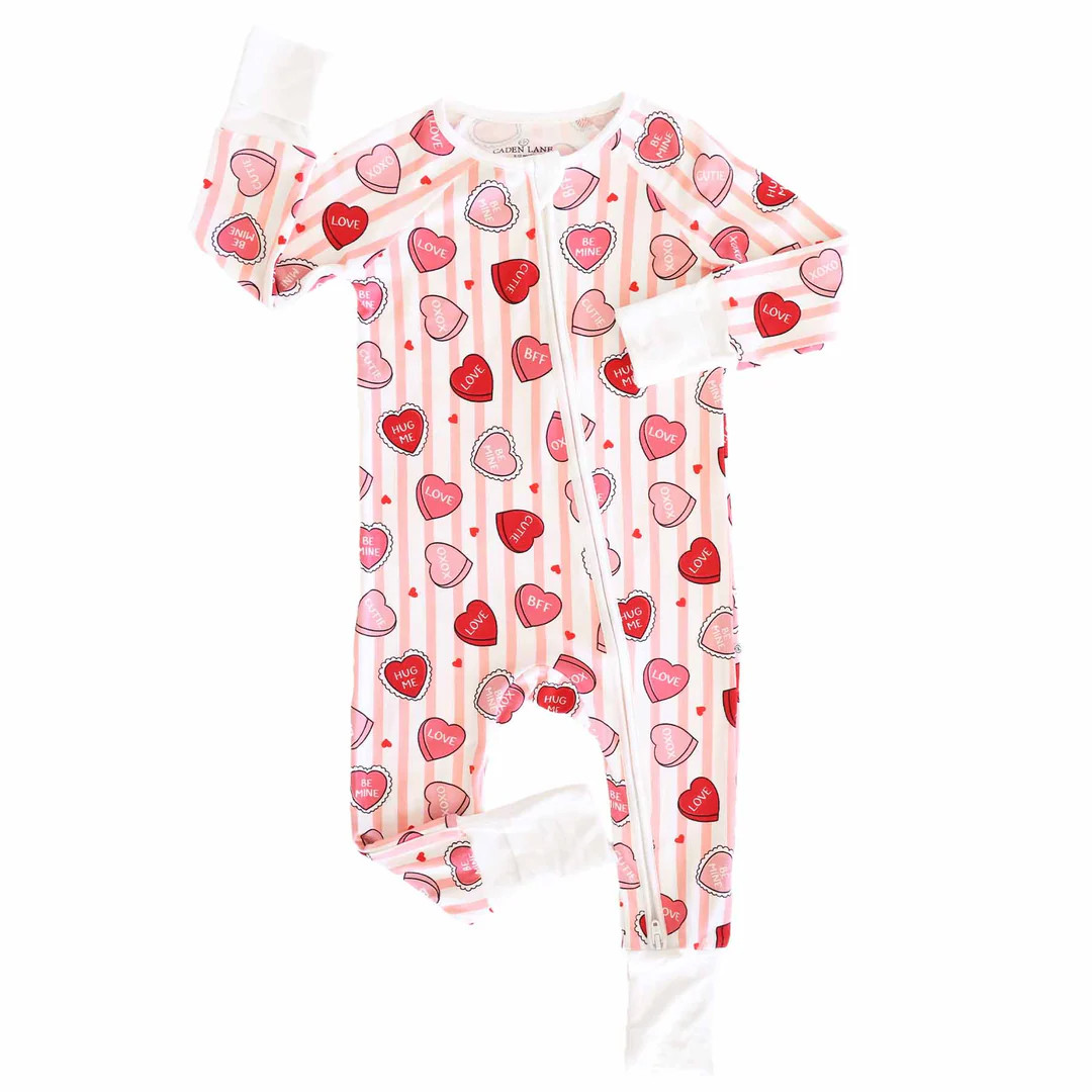 Valentine's Day Convertible Zip Rompers | Caden Lane