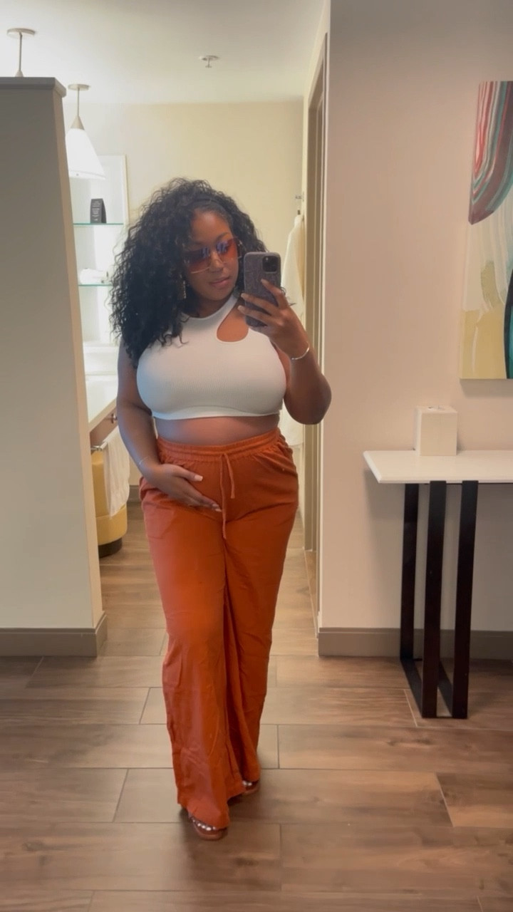 Casual outfit, comfy outfit, heatwave outfit, summer outfit, vacation outfit, holiday outfit, asymmetric top, white top, crop top, loose trousers, casual trousers, linen trousers, brown sandals, leather sandals, Walmart, ASOS, H&M, Amazon Fashion, Ego

#LTKeurope #LTKbump #LTKSeasonal