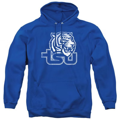 Men's Tennessee State University Distressed Primary Logo Pull-Over Hoodie Royal Blue Medium | Target