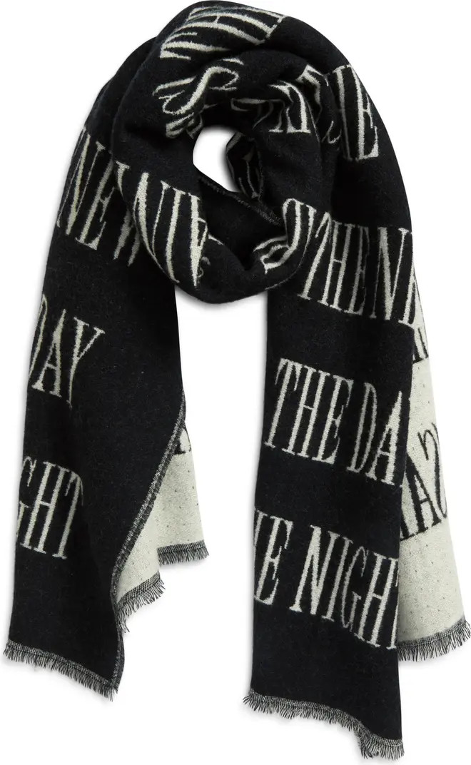 AllSaints Varsity Woven Wool Blend Scarf | Nordstrom | Nordstrom