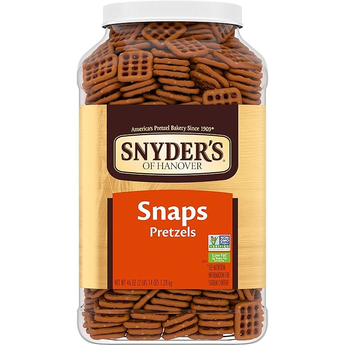 Snyder's of Hanover Pretzel Snaps, 46 Oz Canister | Amazon (US)