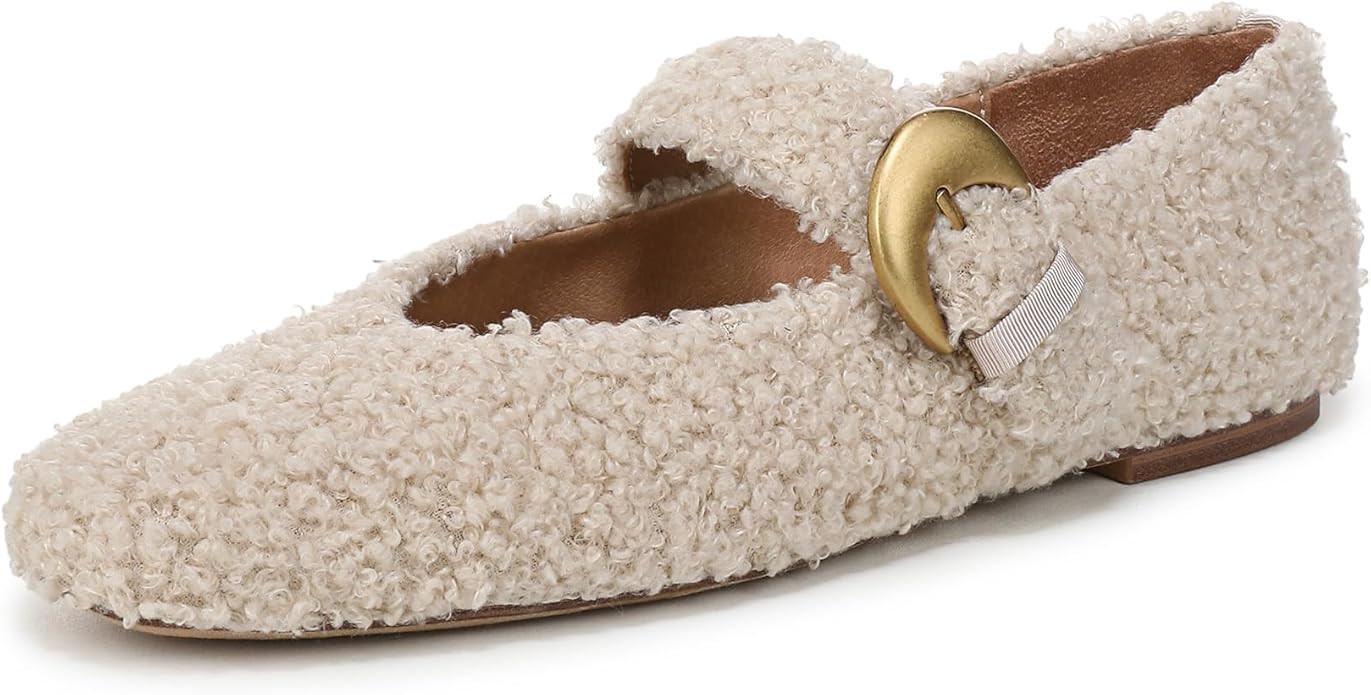 Circus NY by Sam Edelman Women's Bella Plush Mary Jane Flat | Amazon (US)