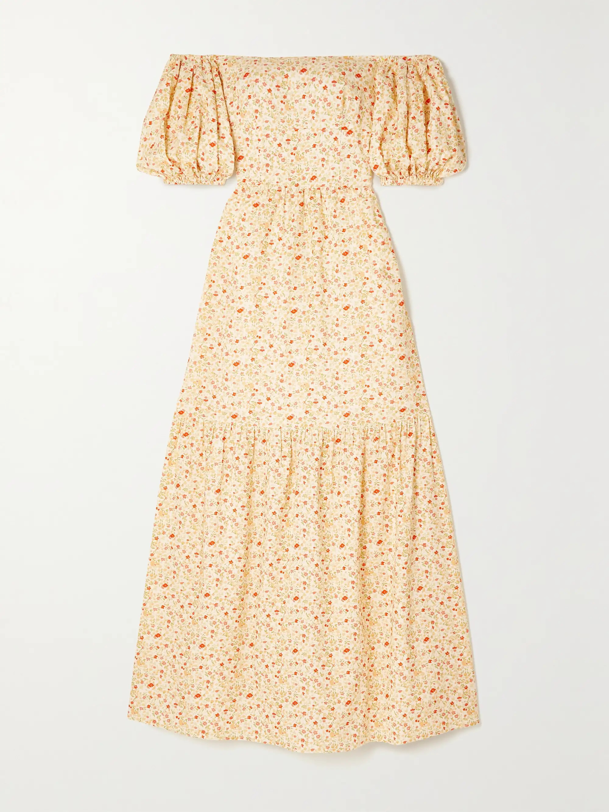 + NET SUSTAIN off-the-shoulder organic cotton and ECOVERO-blend maxi dress | NET-A-PORTER (US)