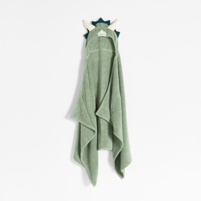 Dinosaur 100% Organic Cotton Hooded Kids Towel + Reviews | Crate & Kids | Crate & Barrel