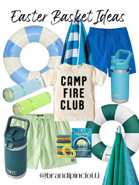 Easter basket ideas for boys. This years theme is summer camp. Pool flats, sunscreen, pool towels, flashlights, water bottles and mosquito repellent ⛺️ ☀️ 

#LTKkids #LTKSpringSale #LTKSeasonal