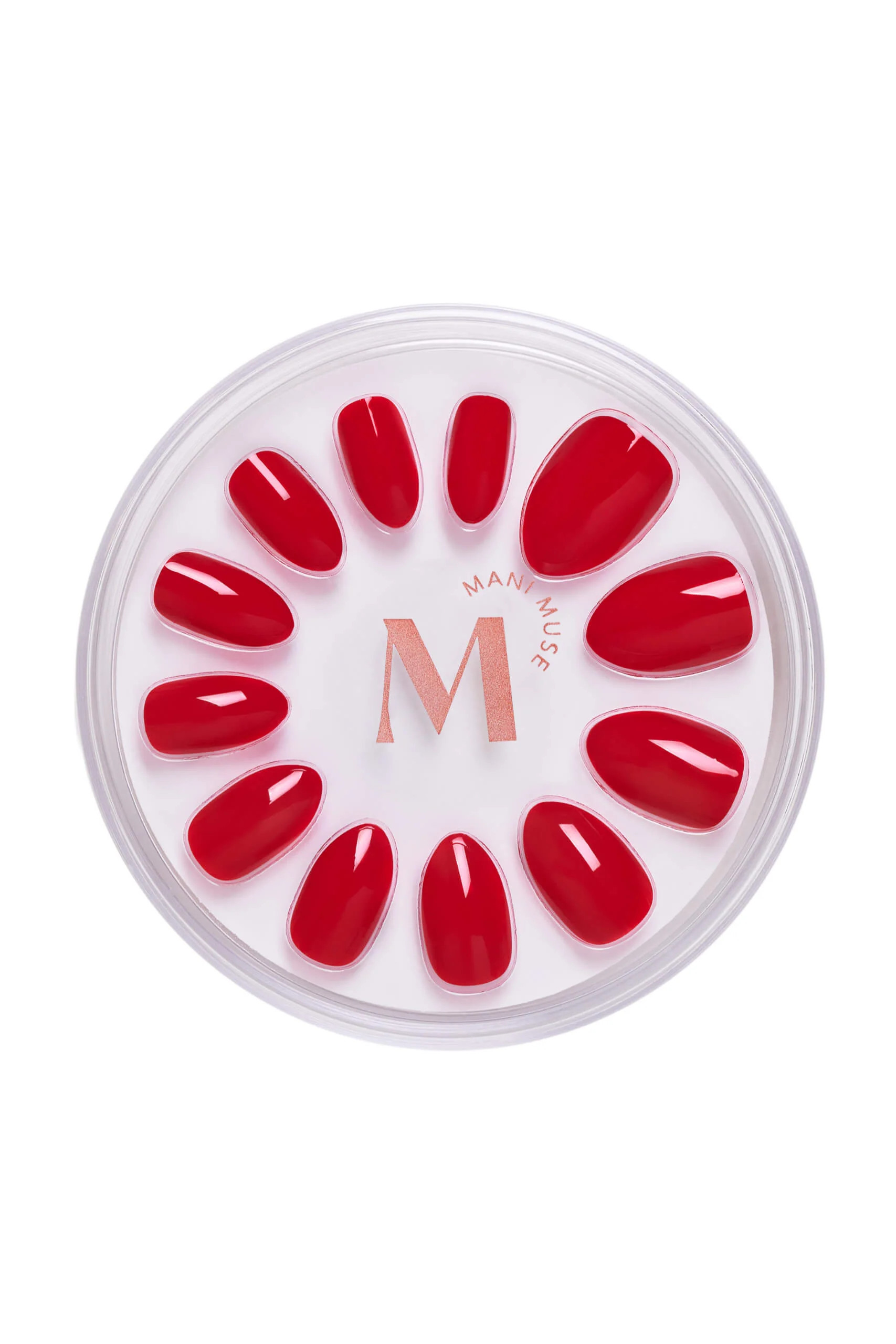 Caught Red Handed Red Almond Press-On Nails – Mani Muse | Mani Muse