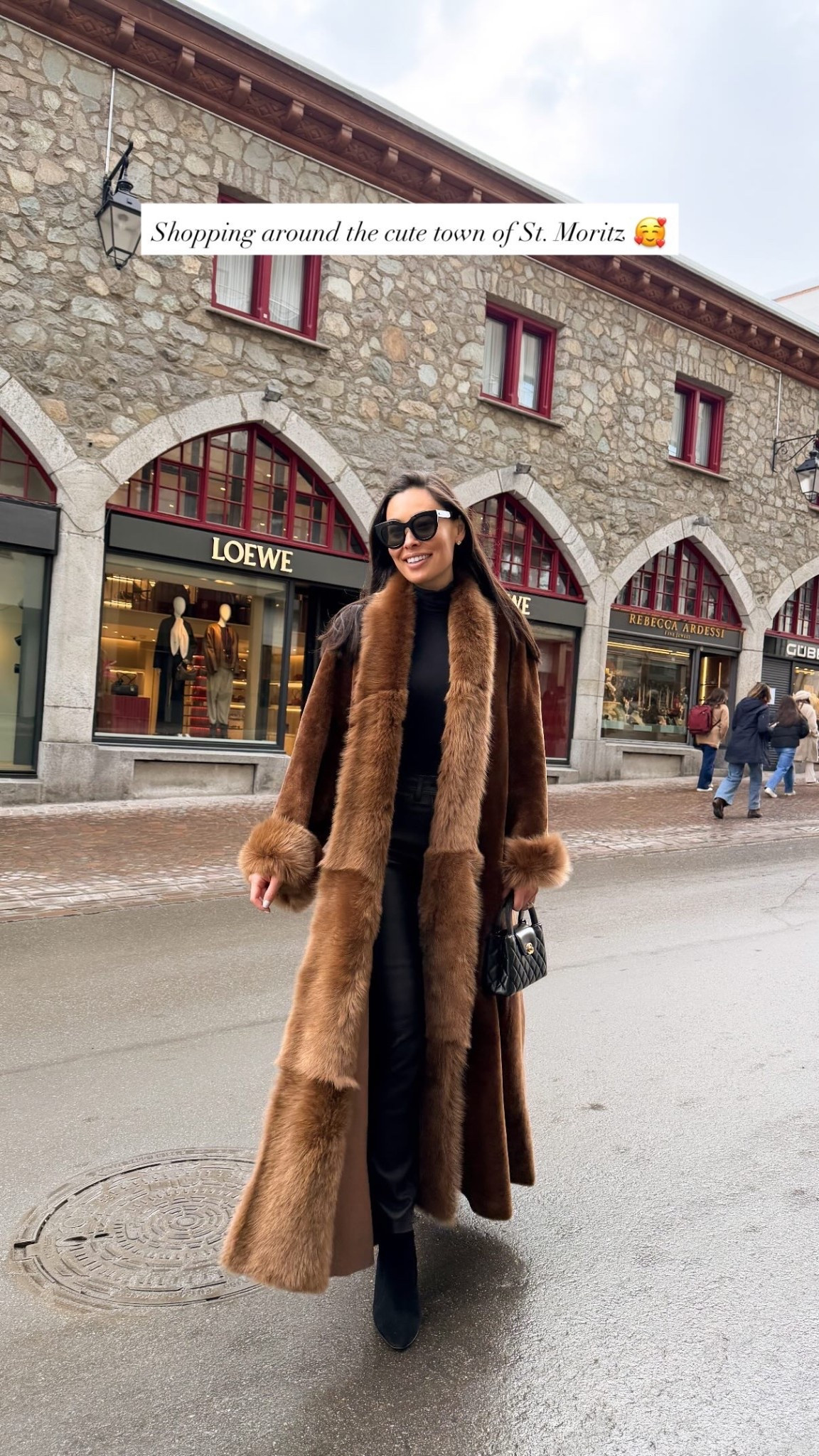 St. Moritz outfit - exact coat linked on my stories! Winter coat, Nour Hammour, brown fur coat, Kat Jamieson style. 

#LTKootd #LTKTravel #LTKdayinmylife