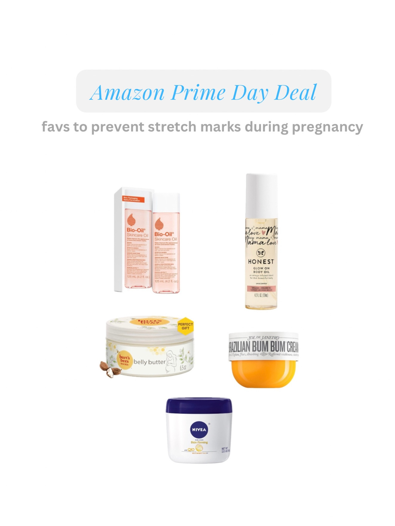 Favs to prevent stretch marks during pregnancy. 

#LTKxNSale 

#LTKBump #LTKSaleAlert
