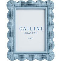 Surfside Scallop Rattan Photo Frame 5"" x 7 | Cailini Coastal