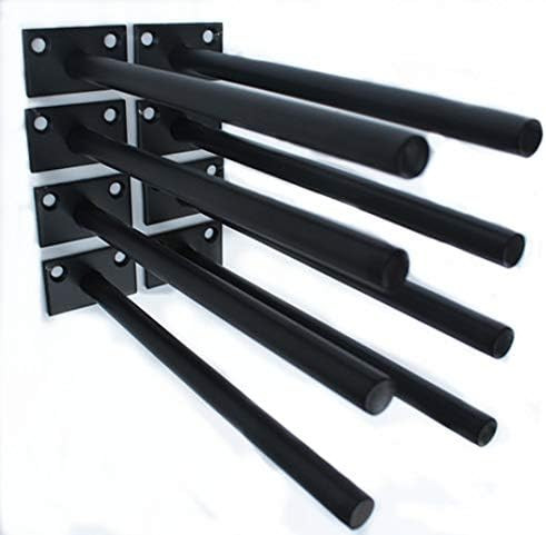 8 Pcs 8" Black Solid Steel Floating Shelf Bracket Blind Shelf Supports - Hidden Brackets for Floa... | Amazon (US)