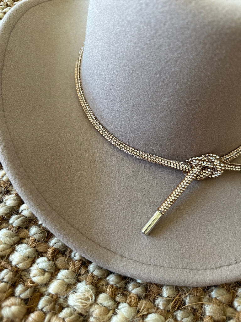 NEW!! The "Shania" Cowboy Hat in Taupe | Glitzy Bella